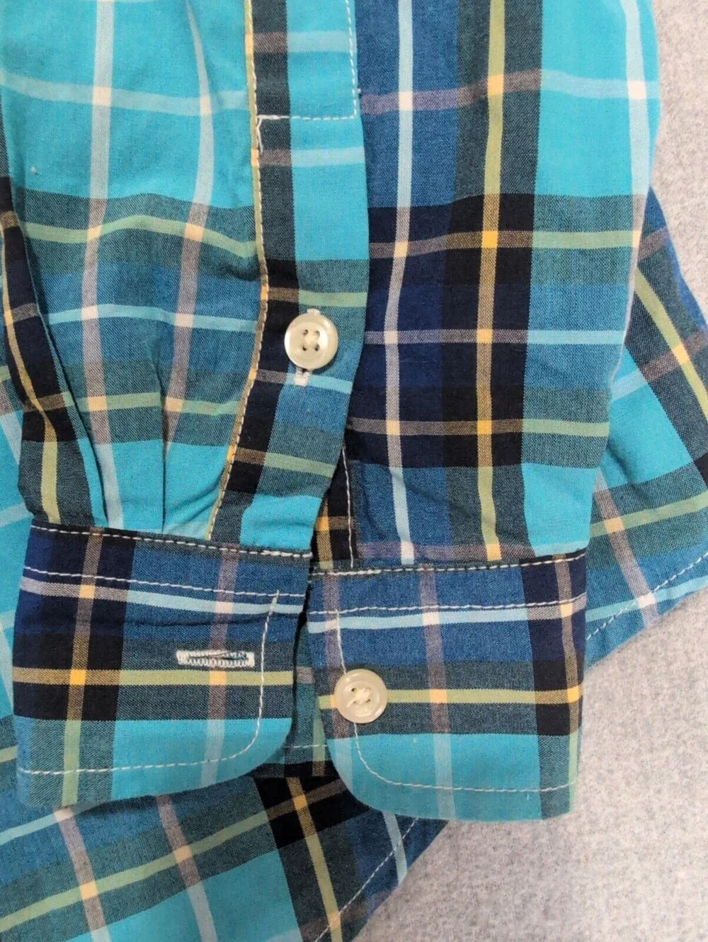Chaps boys blue plaid button-front shirt size XL (18-20)